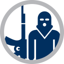 graphic - person in ski mask and an AK-47